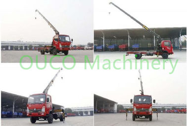 2 Ton Small Portable Truck Mounted Boom Crane With Outrigger , Long Life